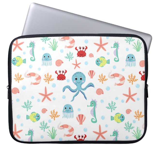 Sea World pattern Laptop Sleeve (Front)