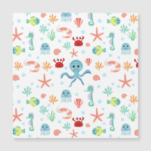 Sea World pattern Magnetic Invitation