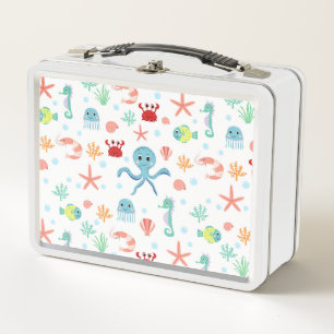 Sea World pattern Metal Lunch Box