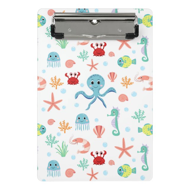 Sea World pattern Mini Clipboard (Front)