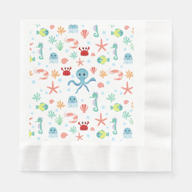 Sea World pattern Napkin (Front)