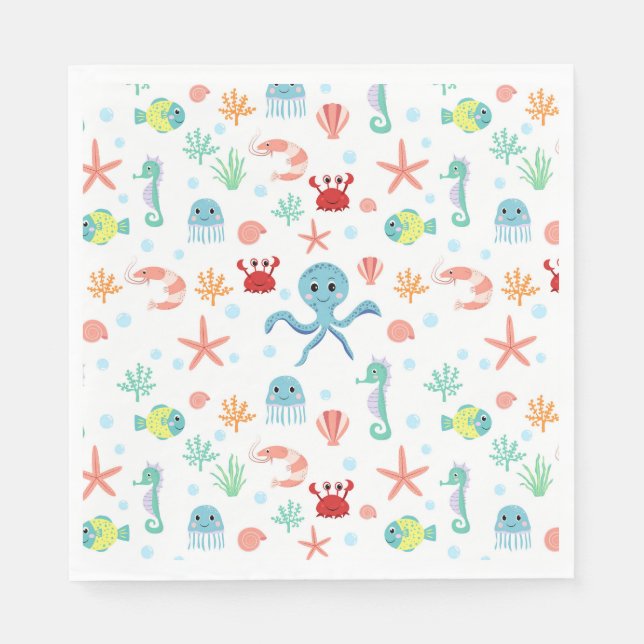 Sea World pattern Napkin (Front)