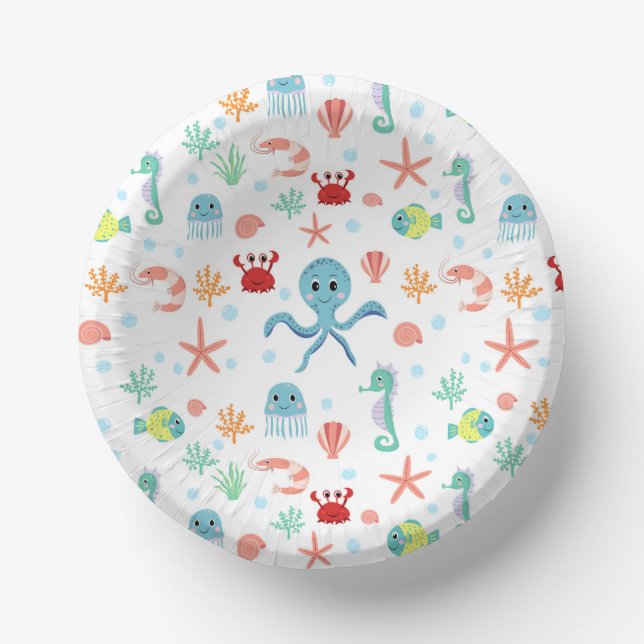 Sea World pattern Paper Plate (Front)