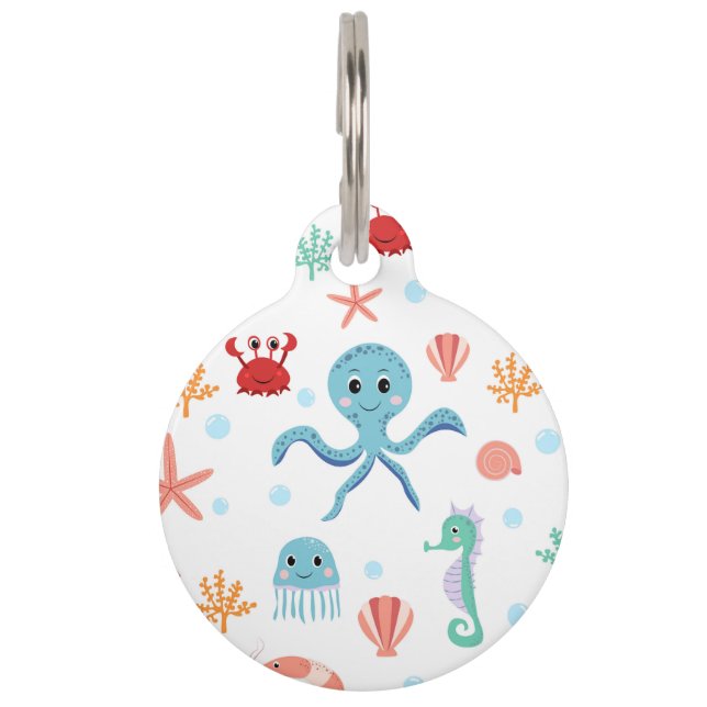 Sea World pattern Pet Tag (Front)