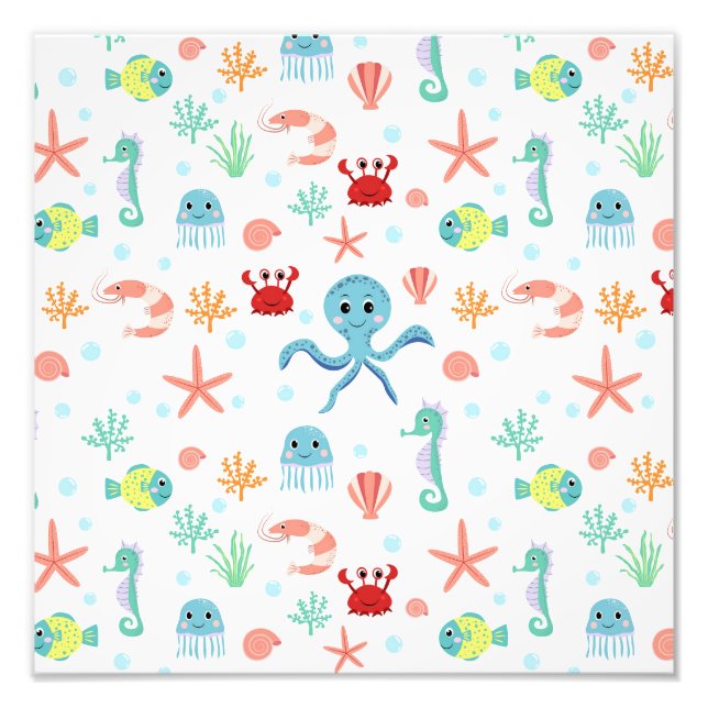 Sea World pattern Photo Print (Front)