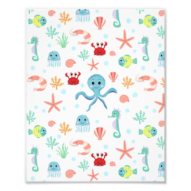 Sea World pattern Photo Print (Front)