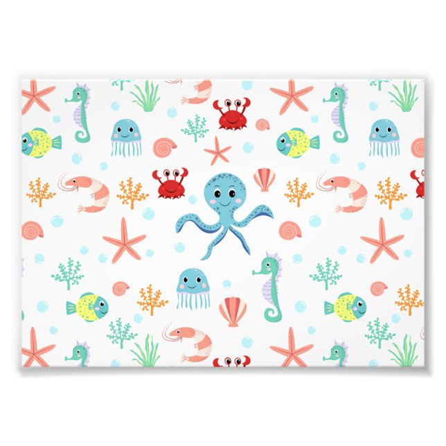 Sea World pattern Photo Print (Front)