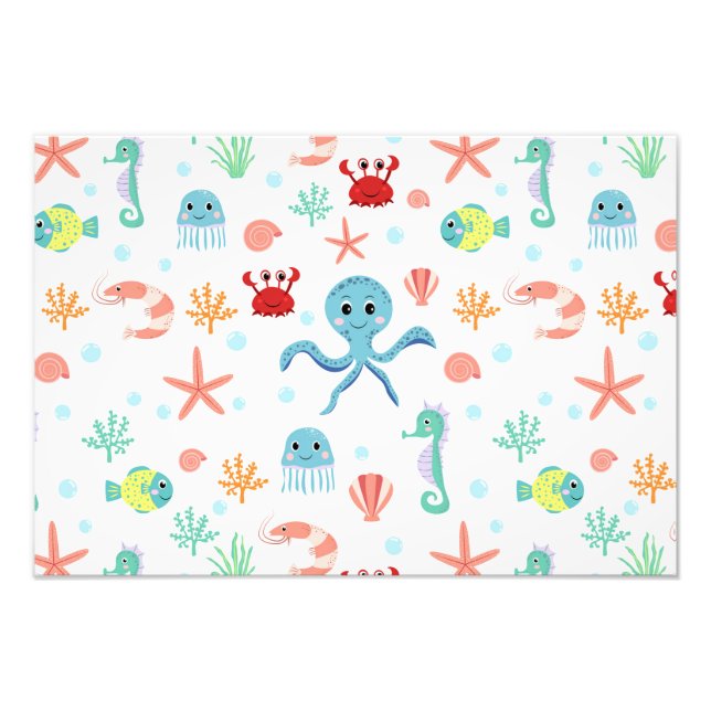 Sea World pattern Photo Print (Front)