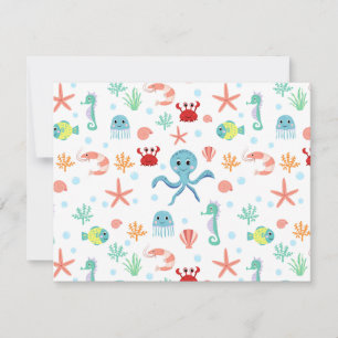 Sea World pattern Save The Date
