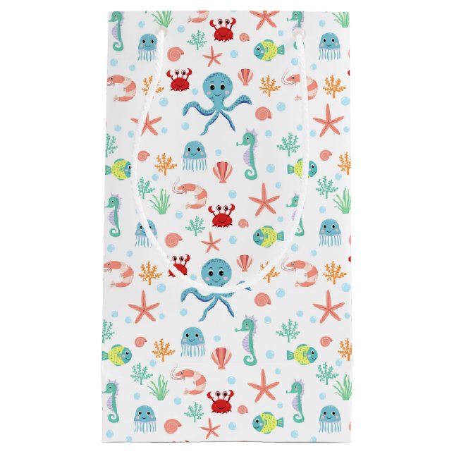 Sea World pattern Small Gift Bag (Front)