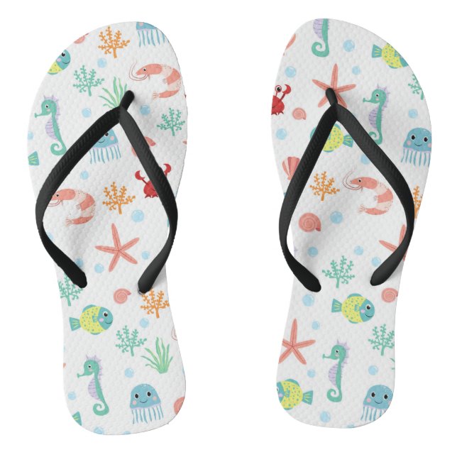Sea World pattern Thongs (Footbed)