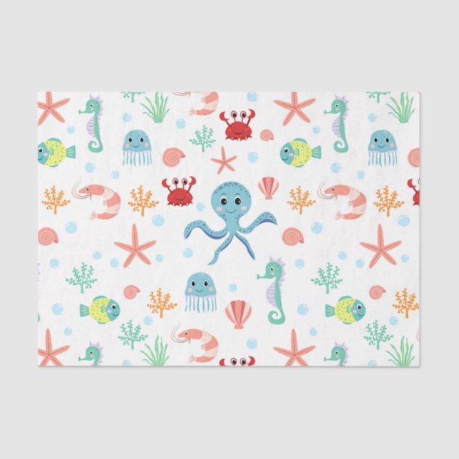 Sea World pattern Tissue Paper (Front)