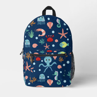 Sea World Printed Backpack