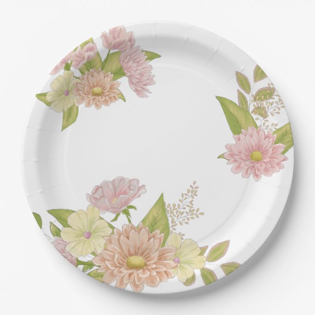 Sea world shells Paper Plates (Front)
