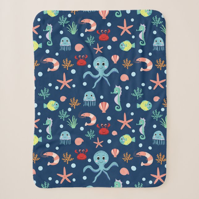 Sea World Sherpa Blanket (Front)