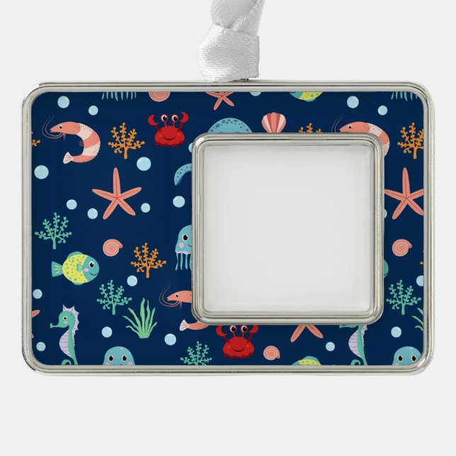 Sea World Silver Plated Framed Ornament (Front)