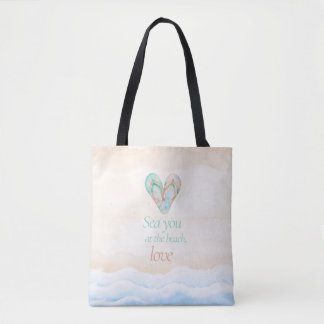 Sea You at the Beach Coastal Tote Bag