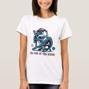 Sea You At The Rodeo Mermaid And Cowboy Hat Summer T-Shirt