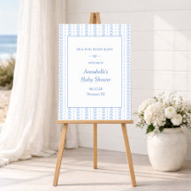 Sea You Soon Baby Coastal Baby Shower Welcome Sign