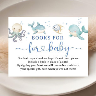 Sea You Soon Baby Shower Book For Baby Enclosure Card