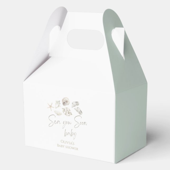 Sea you soon baby shower favour box (Front)