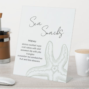 Sea You Soon Baby Shower Food Buffet Pedestal Sign