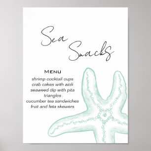 Sea You Soon Baby Shower Food Buffet Poster