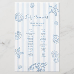 Sea You Soon Baby shower Game Sign
