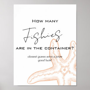 Sea You Soon Baby Shower Guessing Game Poster