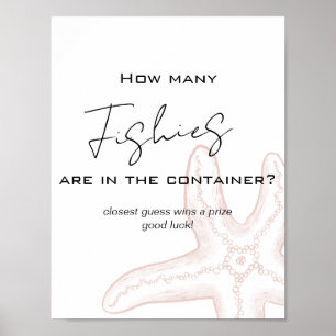 Sea You Soon Baby Shower Guessing Game Poster