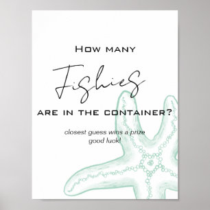 Sea You Soon Baby Shower Guessing Game Poster