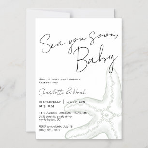 Sea You Soon Baby Shower Magnetic Invitation
