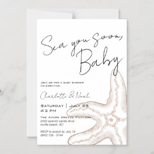 Sea You Soon Baby Shower Magnetic Invitation