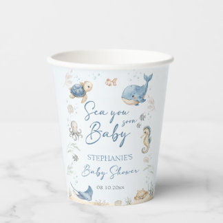 Sea you soon Baby Shower  Paper Cups