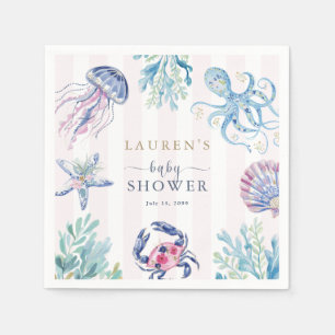 Sea You Soon Baby Shower Party Napkins