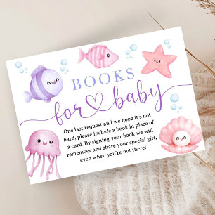 Sea You Soon Baby Shower Pink Ocean Books Enclosure Card
