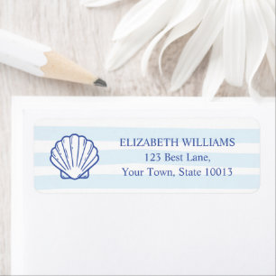 Sea You Soon Baby Shower Return Address Label