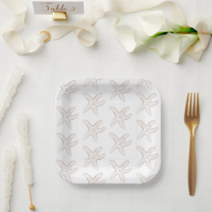 Sea You Soon Baby Shower Starfish Paper Plate