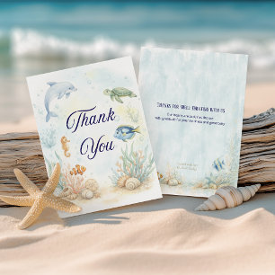 Sea You Soon Baby Shower Thank You Card