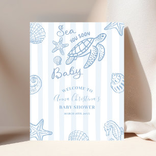 Sea You Soon Baby shower  Welcome Sign