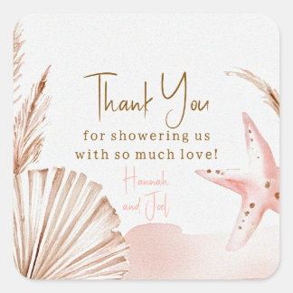 Sea You Soon Baby Square Favour Tags | Coastal