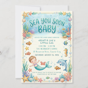 Sea you soon Baby Under the Sea Baby Shower Invitation