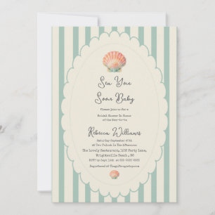 Sea You Soon Coastal Baby Shower  Invitation