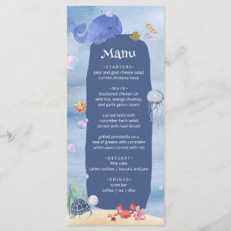 Sea You Soon cute Sea animals creature blue baby Menu