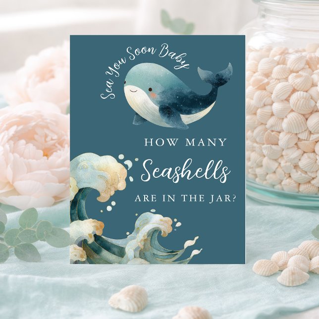 Sea You Soon Guess How Many Baby Shower Game Card (Creator Uploaded)