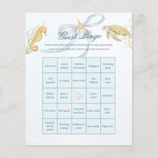 Sea You Soon Guest Bingo Baby Shower Game