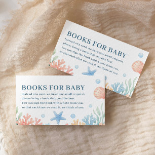 Sea You Soon Ocean Baby Shower Books For Baby Enclosure Card