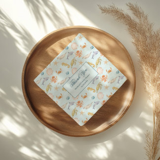 Sea You Soon Rococo Baby Shower Napkin
