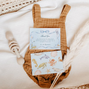 Sea You Soon Rococo Baby Shower Thank You Card