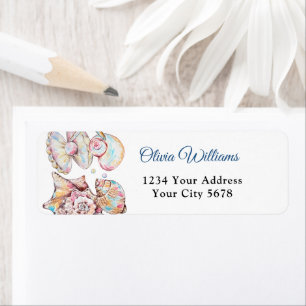 Sea You Soon Seashell Baby Shower Address Return Address Label